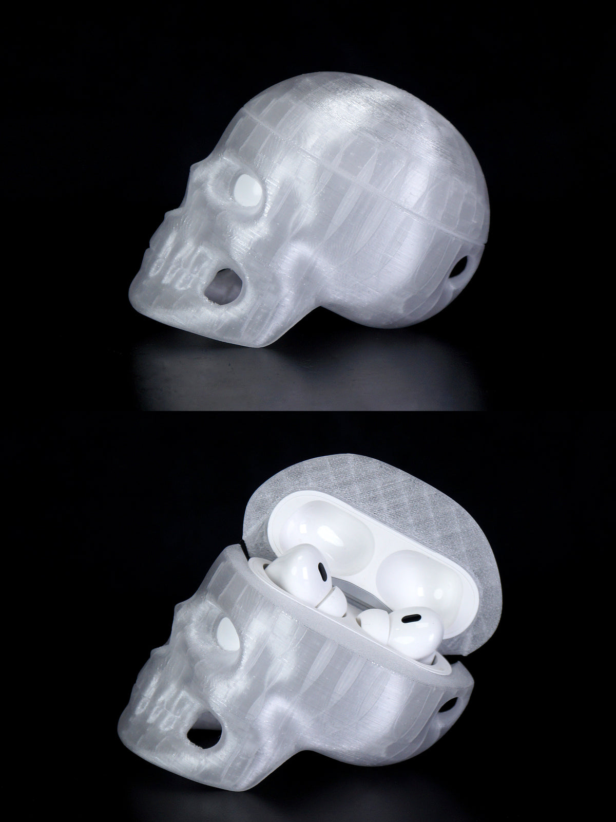 Ice Skull AirPods Case (Ice White)
