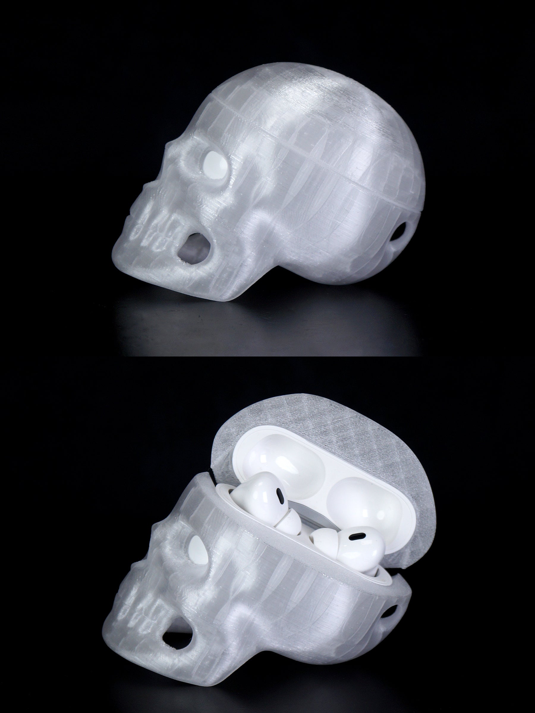 Ice Skull AirPods Case (Ice White)